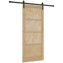 vidaXL Schiebetür rechts 86 x 198,5 cm schwarz