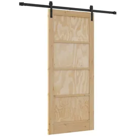 vidaXL Schiebetür rechts 86 x 198,5 cm schwarz