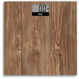 ADE Digitale Körperwaage in gemütlicher Holzoptik | großes Display | rutschhemmende Wiegefläche aus Sicherheitsglas | genaue Wiegeergebnisse