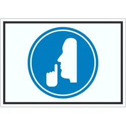 Ruhe bitte Symbol Aufkleber A6 (105x148mm)