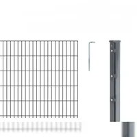 GAH Alberts Doppelstabmattenzaun 250 x 123 cm Silber/Stahl