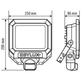 ESYLUX LED-Strahler schwarz EL10810282