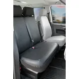 Walser - Passform Sitzbezug aus Kunstleder, Kompatibel Mit VW T5, Doppelbank vorne klappbar,
