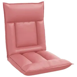 vidaXL Bodenstuhl Rosa Kunstleder 55 x 61 x 70 cm Rosa mit Kissen