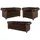 s-style möbel SITZGARNITUR 3+2+1 Chesterfield Morin Braun Vegan Leder