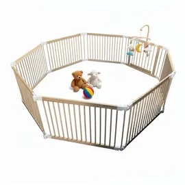 Relaxdays Relaxdays, Laufstall Kiefernholz Hellbraun