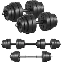 Songmics Hantelset 2-in-1-Kurzhantel 2 x 15 kg schwarz