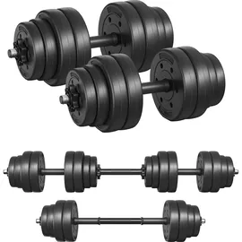 Songmics Hantelset 2-in-1-Kurzhantel 2 x 15 kg schwarz