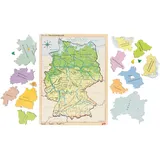 GoKi 57417 - Puzzle Deutschland: 30 x 40 x 1 cm, Holz, 3 Schichten, 98 Teile