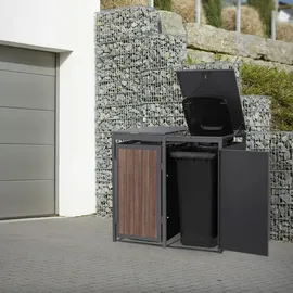 ML-Design Mülltonnenbox 132 x 80 x 120 cm beige