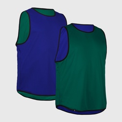 Rugby Trainingsleibchen wendbar - R500 blau/grün, EINHEITSFARBE, 2XS