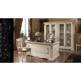 Schreibtisch Büro Tisch Edle Holz Tische Barock Rokoko Antik Stil 186x91cm Neu