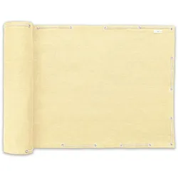 PRIMA GARDEN Balkon- Sicht- und Windschutz 500 x 90 cm, creme