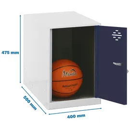 Simonrack Metallschrank mini 47,5 x 40 x 50 cm Weiß/Anthrazit