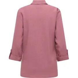 Only Longblazer "ONLSIESTA 3/4 OPEN LIN BL BLAZE TLR NOOS", Damen, Gr. 36, rose braun, Web, Obermaterial: 80% Viskose, 20% Leinen, unifarben, loose fit hüftbedeckend, V-Ausschnitt, Blazer Longblazer
