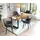 SalesFever Essgruppe, 5 tlg. 160 cm | Bezug Strukturstoff anthrazit Gestell schwarz Tisch cognac | 370681