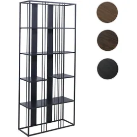 Mendler HWC-P12 Bücherschrank 180 x 80 x 31 cm Schwarz