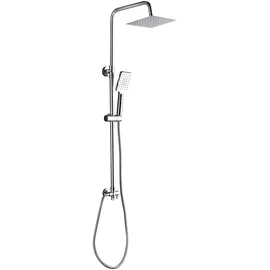 Marwell Duschsystem Bayala Square eckig Silber 118 cm