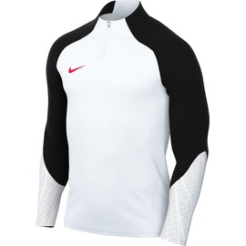 Nike Herren Dril Sweatshirt, White/Black/Bright Crimson, XL