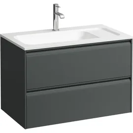 Laufen MEDA Waschtischunterbau, 2 Schubladen, verkehrsgrau