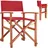 CASARIA Regiestuhl Gartenstuhl 54 x 46 x 87 cm rot 1