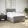 vidaXL Boxspringbett mit Matratze Taupe 140x200 cm Stoff