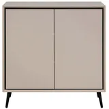 Newroom Kommode 90 x 90 cm Sandgrau / Schwarz