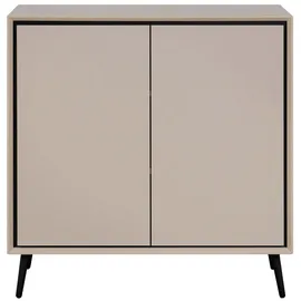 Newroom Kommode 90 x 90 cm Sandgrau / Schwarz