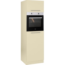 Backofen/Kühlumbauschrank WIHO KÜCHEN „Unna“ Schränke Gr. B/H/T: 60 cm x 200 cm x 57 cm, 2 St., front und korpus: magnolia Backofenumbauschrank Kühlschrankumbauschrank Kühlschrankumbauschränke 60 cm breit