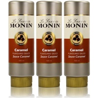 3x Monin Caramel Sauce 500 ml - Caramel Flavoured Sauce