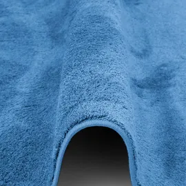 Pergamon Luxus Super Soft Hochflor Teppich Melia Rund Blau 160x160cm