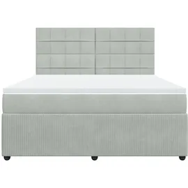 vidaXL Boxspringbett 180 x 200 cm Hellgrau