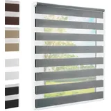 Foxx Doppelrollo Klemmfix 110 x 140 cm grau