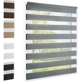 Foxx Doppelrollo Klemmfix 110 x 140 cm grau