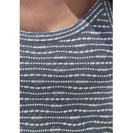 VIVANCE Stricktop Damen rauchblau-creme Gr.36/38