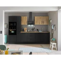 BASIC by Balculina Küchenzeile Turin 310 cm schwarz