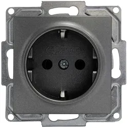 Gunsan 1281700252115, Visage Steckdose Unterputz Schuko Dunkelsilber