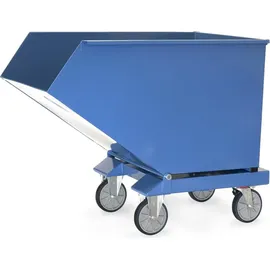 FETRA Muldenkipper Kunststoff/Stahl 600 l blau