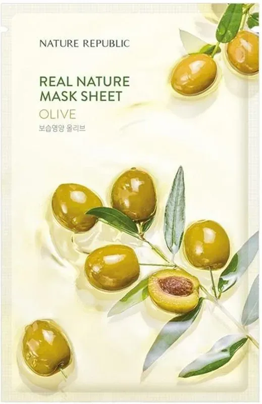 NATURE REPUBLIC Real Nature Oliven-Maskenblatt Gesichtsmaske 23 ml