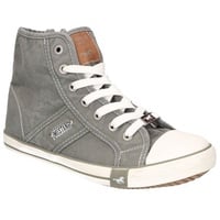 Mustang Sneaker »High-Top-Sneaker, Freizeitschuh«, High Top-Sneaker, Schnürschuh mit Label in der Laufsohle, Gr. 37, hellkhaki, , 20792533-37