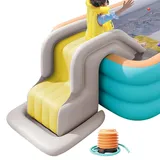 Dtaigou Aufblasbare Wasserrutsche Für Den Pool - Kippsicherer Wasserspaß Für Draußen Als Wasserrutsche,Stabilisierte Aufblasbare Rutsche Für Wasserparks Und Aufblasbare Pools