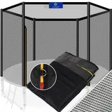 Kesser KESSER® Trampolin Ersatznetz Sicherheitsnetz UV-beständig Trampolinnetz Trampolinschutz Ø 244 305 366 427 cm einfache Montage Eingangstür mit Reißverschluss aus hochwertigen Materialien
