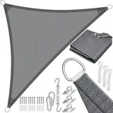 Kesser KESSER® Sonnensegel Sonnenschutz Windschutz HDPE Gewebe wasserabweisend windabweisend 5-Fach quer vernäht robust stabil Schattenspender Garten Balkon Terrasse