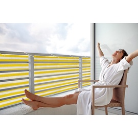 Floracord Balkonsichtschutz 500 x 90 cm gelb/weiß