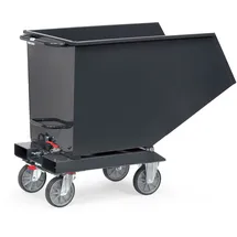 FETRA Muldenkipper Inh.450l L1374xB730xH1072mm grau m.Ablasshahn Fetra