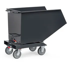 FETRA Muldenkipper Inh.450l L1374xB730xH1072mm grau m.Ablasshahn Fetra