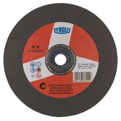 Schruppscheibe ø230 x 8 x 22,23mm gekröpft A30R STANDARD Edelstahl