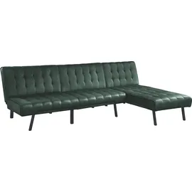 Atlantic Home Collection 2-Sitzer "Pierre", grün, B:180cm H:82cm T:86cm, ATLANTIC HOME COLLECTION, Sofas, Schlafsofa, mit 3-stufiger Rasterfunktion, mit Wellenunterfederung