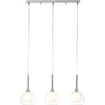 Brilliant Hadan 3-flg. 45 cm chrom/weiß-transparent