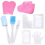 Feuchtigkeitsspendende Handschuhe Paraffinwachs Handschuhe Set Handfüße Pflegehandschuhe Paraffinwachs Badewanne Liner Behandlung für Männer Frauen Fuß Pediküre Hand Massage Oberflächenweicher Hot